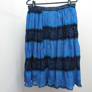 3/$35 Blue Indian Skirt